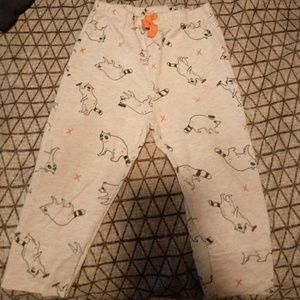 Raccoon pajama pants